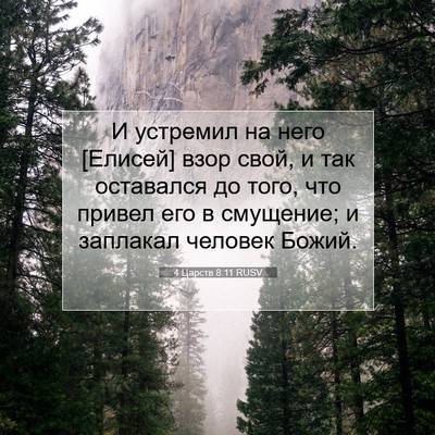 Picture 07 - 4 Царств 8:11 RUSV - И устремил на него [Елисей] - Bible Verse Picture