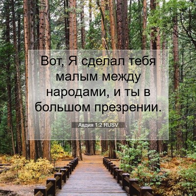 Picture 07 - Авдия 1:2 RUSV - Вот, Я сделал тебя малым - Bible Verse Picture