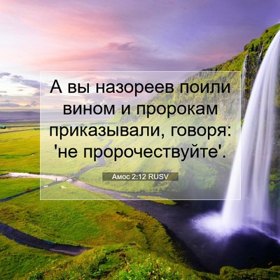 Picture 07 - Амос 2:12 RUSV - А вы назореев поили вином и - Bible Verse Picture