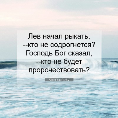 Picture 07 - Амос 3:8 RUSV - Лев начал рыкать, --кто не - Bible Verse Picture