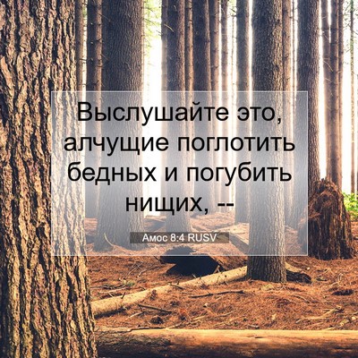Picture 07 - Амос 8:4 RUSV - Выслушайте это, алчущие - Bible Verse Picture
