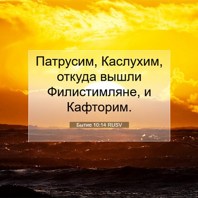 Picture 07 - Бытие 10:14 RUSV - Патрусим, Каслухим, откуда - Bible Verse Picture
