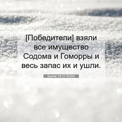 Picture 07 - Бытие 14:11 RUSV - [Победители] взяли все - Bible Verse Picture