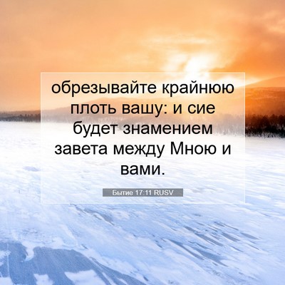 Picture 07 - Бытие 17:11 RUSV - обрезывайте крайнюю плоть - Bible Verse Picture