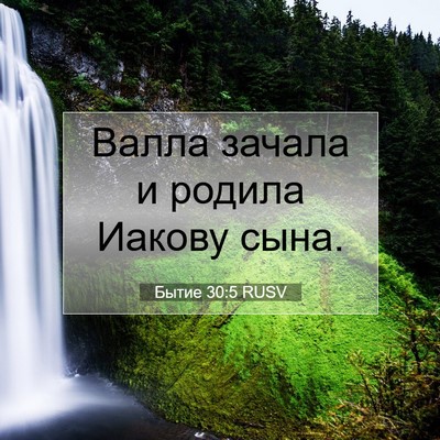 Picture 07 - Бытие 30:5 RUSV - Валла зачала и родила - Bible Verse Picture