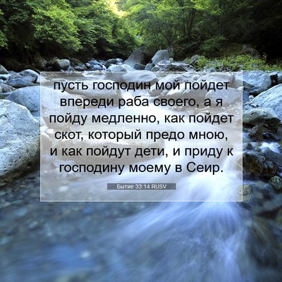 Picture 07 - Бытие 33:14 RUSV - пусть господин мой пойдет - Bible Verse Picture