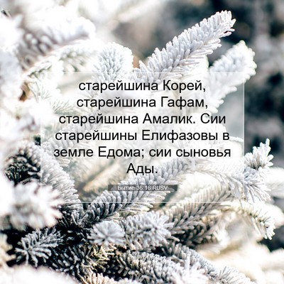 Picture 07 - Бытие 36:16 RUSV - старейшина Корей, - Bible Verse Picture