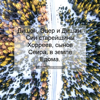 Picture 07 - Бытие 36:21 RUSV - Дишон, Эцер и Дишан. Сии - Bible Verse Picture