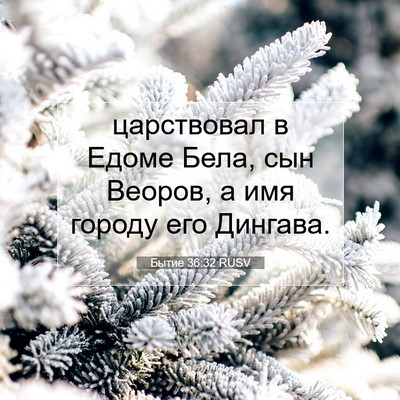 Picture 07 - Бытие 36:32 RUSV - царствовал в Едоме Бела, - Bible Verse Picture