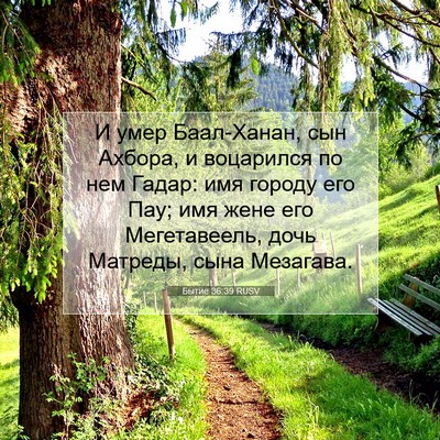 Picture 07 - Бытие 36:39 RUSV - И умер Баал-Ханан, сын - Bible Verse Picture