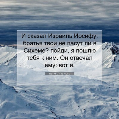 Picture 07 - Бытие 37:13 RUSV - И сказал Израиль Иосифу: - Bible Verse Picture