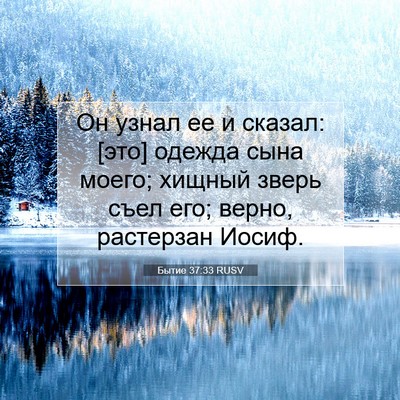 Picture 07 - Бытие 37:33 RUSV - Он узнал ее и сказал: [это] - Bible Verse Picture