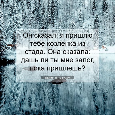 Picture 07 - Бытие 38:17 RUSV - Он сказал: я пришлю тебе - Bible Verse Picture