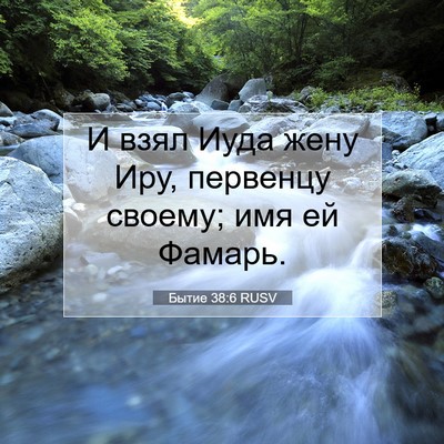 Picture 07 - Бытие 38:6 RUSV - И взял Иуда жену Иру, - Bible Verse Picture