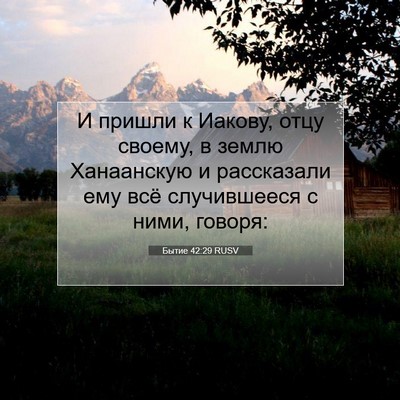Picture 07 - Бытие 42:29 RUSV - И пришли к Иакову, отцу - Bible Verse Picture