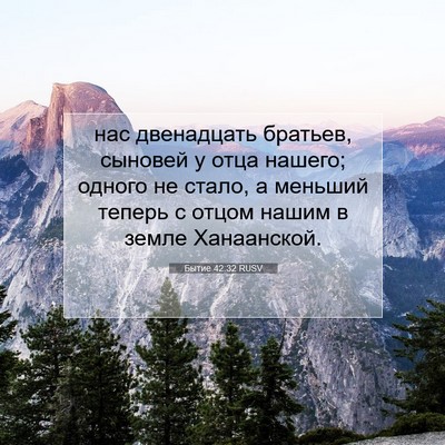 Picture 07 - Бытие 42:32 RUSV - нас двенадцать братьев, - Bible Verse Picture