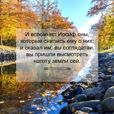 Picture 07 - Бытие 42:9 RUSV - И вспомнил Иосиф сны, - Bible Verse Picture