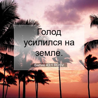 Picture 07 - Бытие 43:1 RUSV - Голод усилился на - Bible Verse Picture