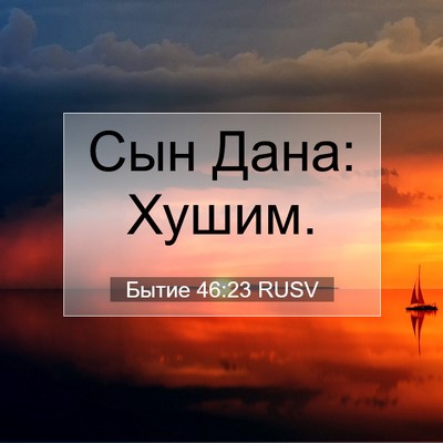 Picture 07 - Бытие 46:23 RUSV - Сын Дана: - Bible Verse Picture