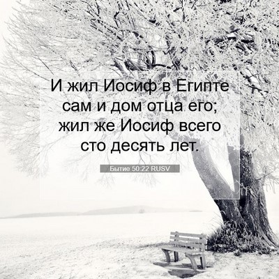 Picture 07 - Бытие 50:22 RUSV - И жил Иосиф в Египте сам и - Bible Verse Picture