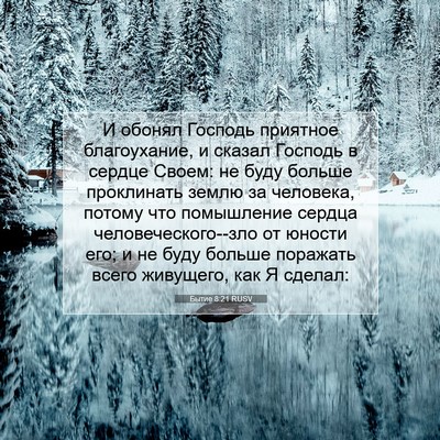 Picture 07 - Бытие 8:21 RUSV - И обонял Господь приятное - Bible Verse Picture