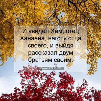 Picture 07 - Бытие 9:22 RUSV - И увидел Хам, отец Ханаана, - Bible Verse Picture