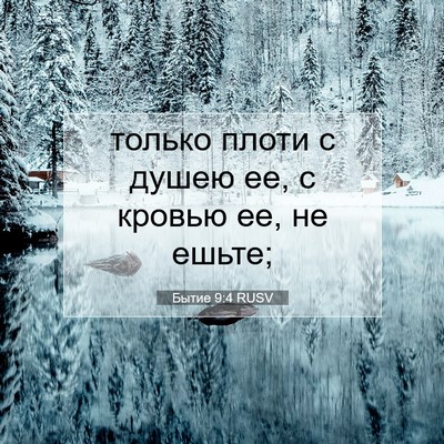 Picture 07 - Бытие 9:4 RUSV - только плоти с душею ее, с - Bible Verse Picture