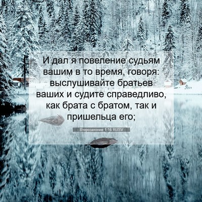 Picture 07 - Второзаконие 1:16 RUSV - И дал я повеление судьям - Bible Verse Picture