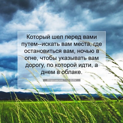 Picture 07 - Второзаконие 1:33 RUSV - Который шел перед вами - Bible Verse Picture