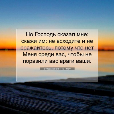 Picture 07 - Второзаконие 1:42 RUSV - Но Господь сказал мне: - Bible Verse Picture