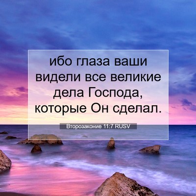 Picture 07 - Второзаконие 11:7 RUSV - ибо глаза ваши видели все - Bible Verse Picture