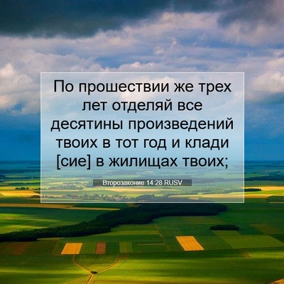 Picture 07 - Второзаконие 14:28 RUSV - По прошествии же трех лет - Bible Verse Picture