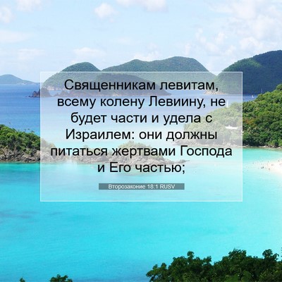 Picture 07 - Второзаконие 18:1 RUSV - Священникам левитам, всему - Bible Verse Picture