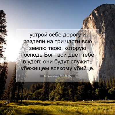 Picture 07 - Второзаконие 19:3 RUSV - устрой себе дорогу и - Bible Verse Picture