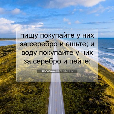 Picture 07 - Второзаконие 2:6 RUSV - пищу покупайте у них за - Bible Verse Picture