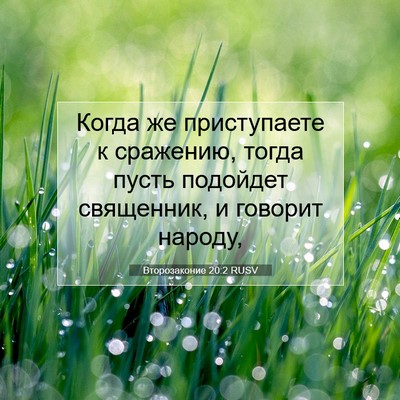 Picture 07 - Второзаконие 20:2 RUSV - Когда же приступаете к - Bible Verse Picture