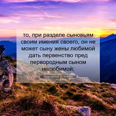 Picture 07 - Второзаконие 21:16 RUSV - то, при разделе сыновьям - Bible Verse Picture