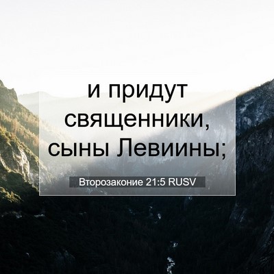 Picture 07 - Второзаконие 21:5 RUSV - и придут священники, сыны - Bible Verse Picture