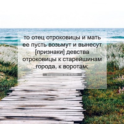 Picture 07 - Второзаконие 22:15 RUSV - то отец отроковицы и мать - Bible Verse Picture