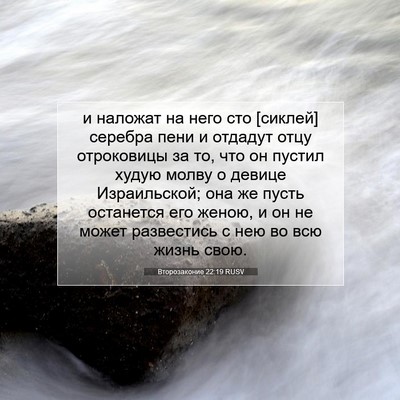 Picture 07 - Второзаконие 22:19 RUSV - и наложат на него сто - Bible Verse Picture