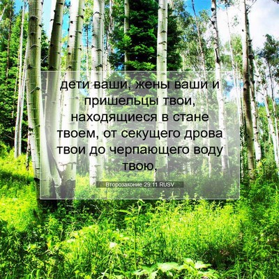 Picture 07 - Второзаконие 29:11 RUSV - дети ваши, жены ваши и - Bible Verse Picture