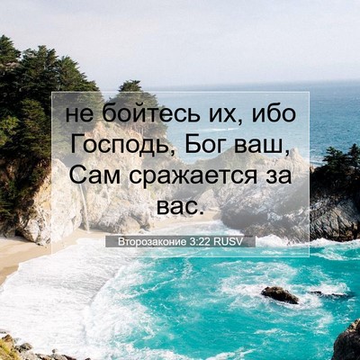 Picture 07 - Второзаконие 3:22 RUSV - не бойтесь их, ибо Господь, - Bible Verse Picture