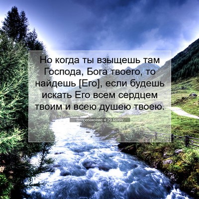 Picture 07 - Второзаконие 4:29 RUSV - Но когда ты взыщешь там - Bible Verse Picture