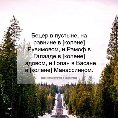 Picture 07 - Второзаконие 4:43 RUSV - Бецер в пустыне, на равнине - Bible Verse Picture