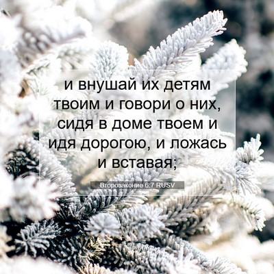 Picture 07 - Второзаконие 6:7 RUSV - и внушай их детям твоим и - Bible Verse Picture