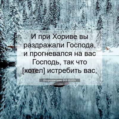 Picture 07 - Второзаконие 9:8 RUSV - И при Хориве вы раздражали - Bible Verse Picture