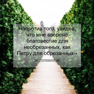 Picture 07 - Галатам 2:7 RUSV - Напротив того, увидев, что - Bible Verse Picture