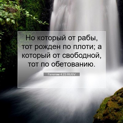 Picture 07 - Галатам 4:23 RUSV - Но который от рабы, тот - Bible Verse Picture