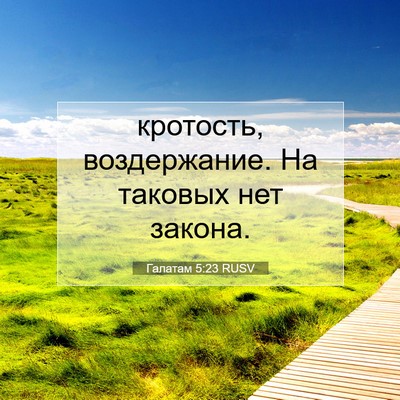 Picture 07 - Галатам 5:23 RUSV - кротость, воздержание. На - Bible Verse Picture