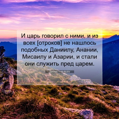 Picture 07 - Даниил 1:19 RUSV - И царь говорил с ними, и из - Bible Verse Picture